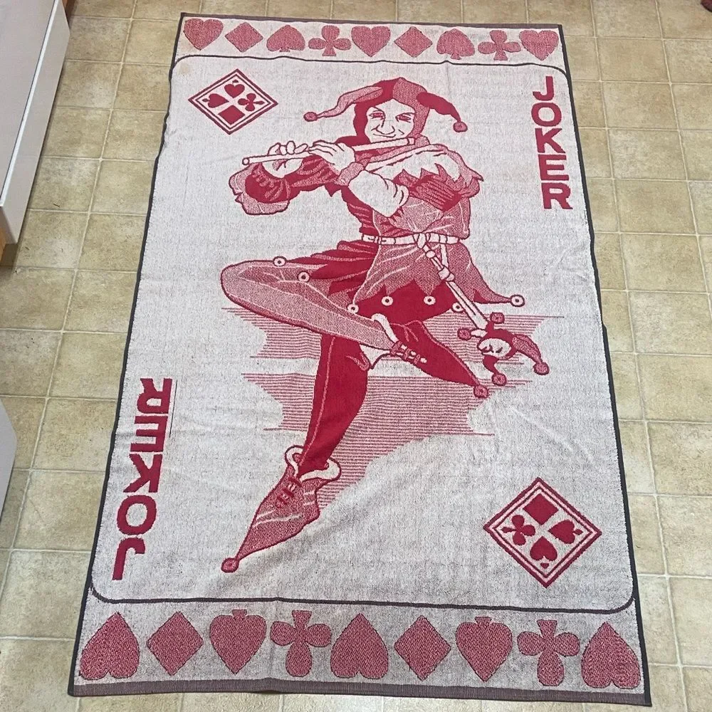 VTG, AN EXCLUSIVE INPOT Joker Red and White Textured Beach Towel Size 75X35”